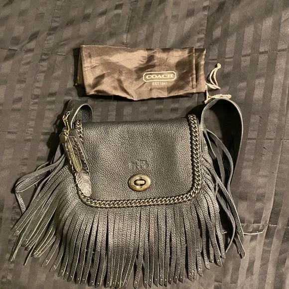 Coach Dakotah Fringe Crossbody w/ dust bag. - Picture 12 of 14